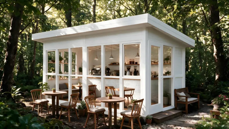 Cafeneaua din pădure — căsuță de grădină SKADI